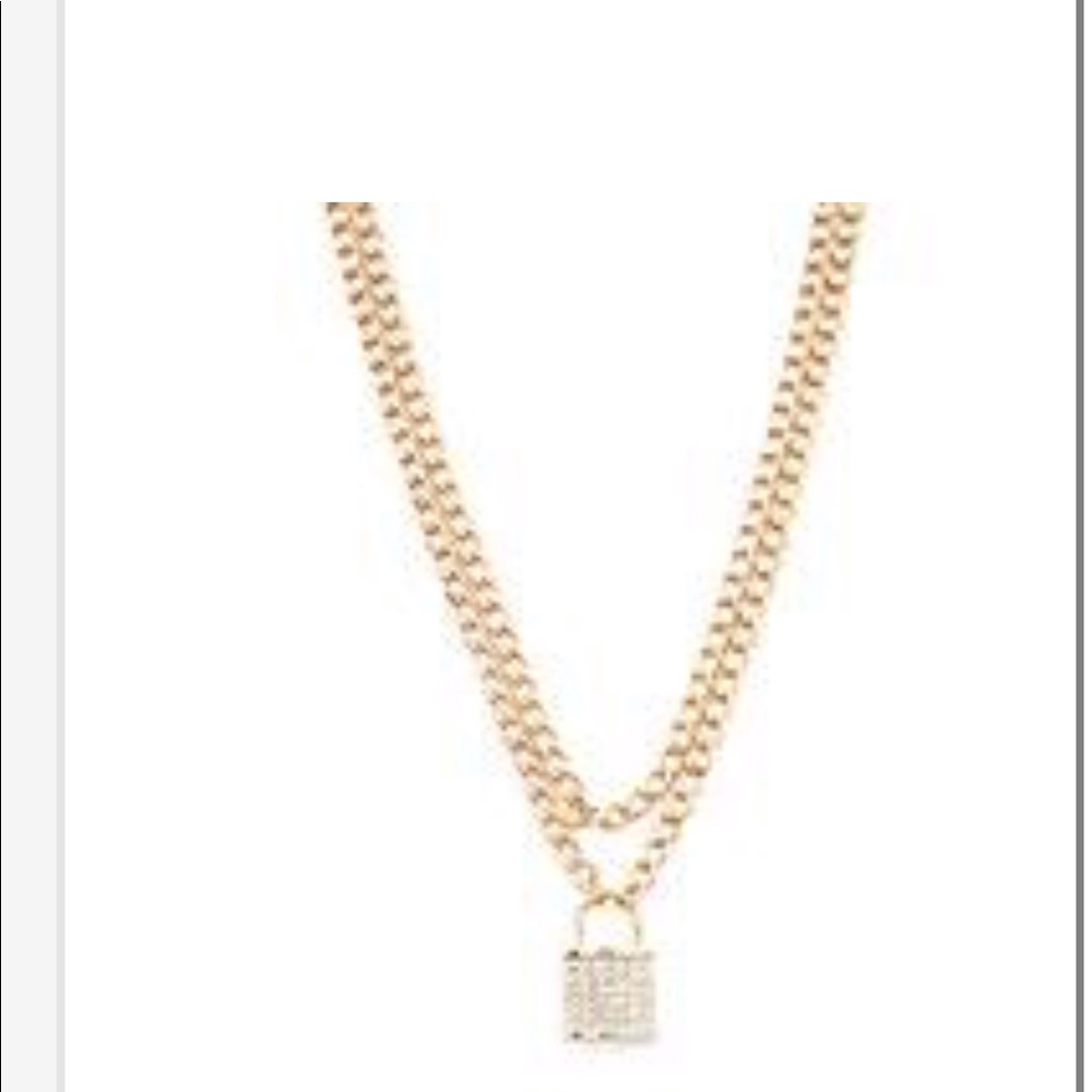 GOLD LOCK PENDANT NECKLACE